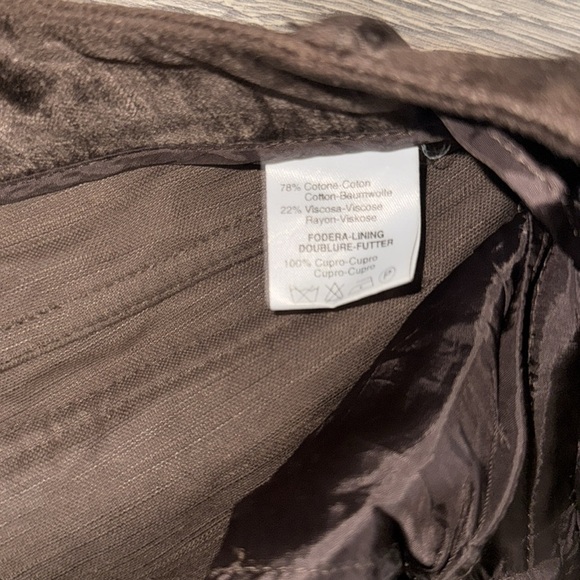 Italian rich colored brown velvet trousers by Kulson size 40 is a us size 8-10 - Picture 5 of 14